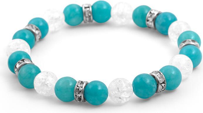 Immagine prodotto Beneto Bracciale di perline in calcite e cristallo MINK72 / 18 (L)