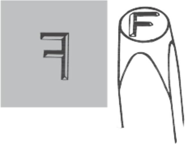 Produktbild Pryor Schlagzahlen-Satz, 10-teilig Spiegelschrift 0 - 9