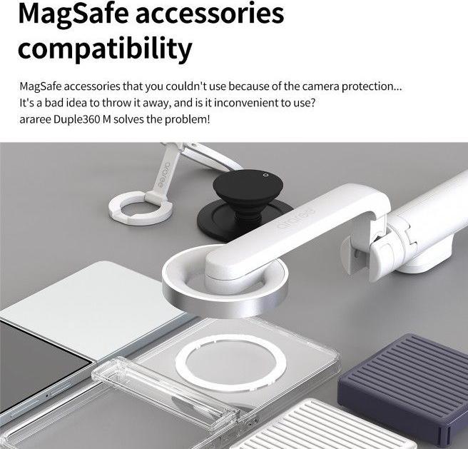 Produktbild Araree Case Duple 360 M MagSafe Qi2 for Samsung Galaxy Z Flip7 transparent (Samsung Galaxy Z Flip7)