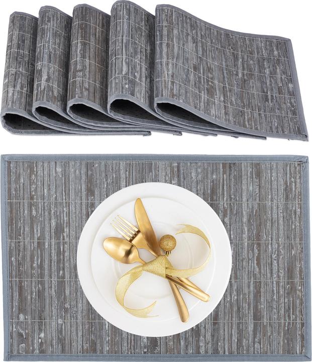 Actual product image Relaxdays 6x place mat set (6 pcs., 45 x 30 cm)