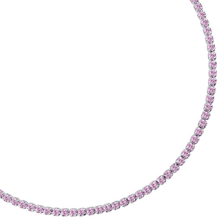 Thumbnail - La Petite Story, Armschmuck, Silver tennis bracelet with pink zircons Silver LPS05AWV32, (16 cm, 925er Silber)