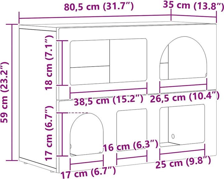 Image du produit vidaXL Modernes Sideboard (35 x 35 x 59 cm)