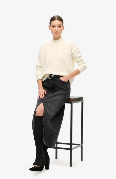 Actual product image Superdry Denim Split Maxi Skirt (34)