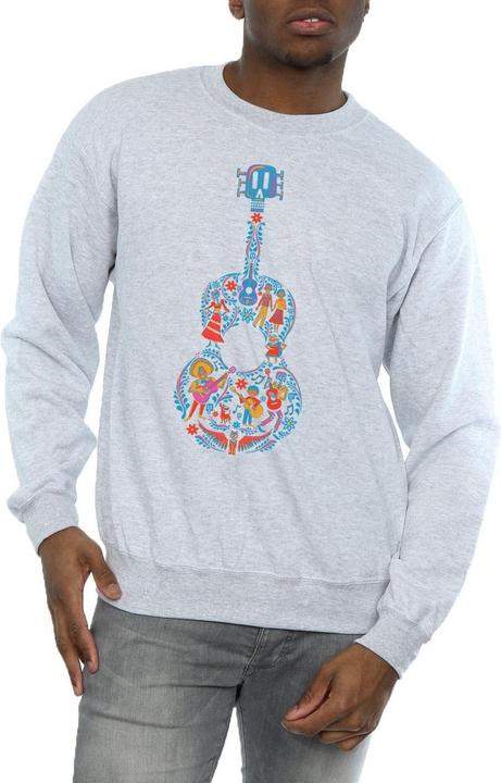 Actual product image Disney Mens Coco Guitar Pattern Sweatshirt (L)