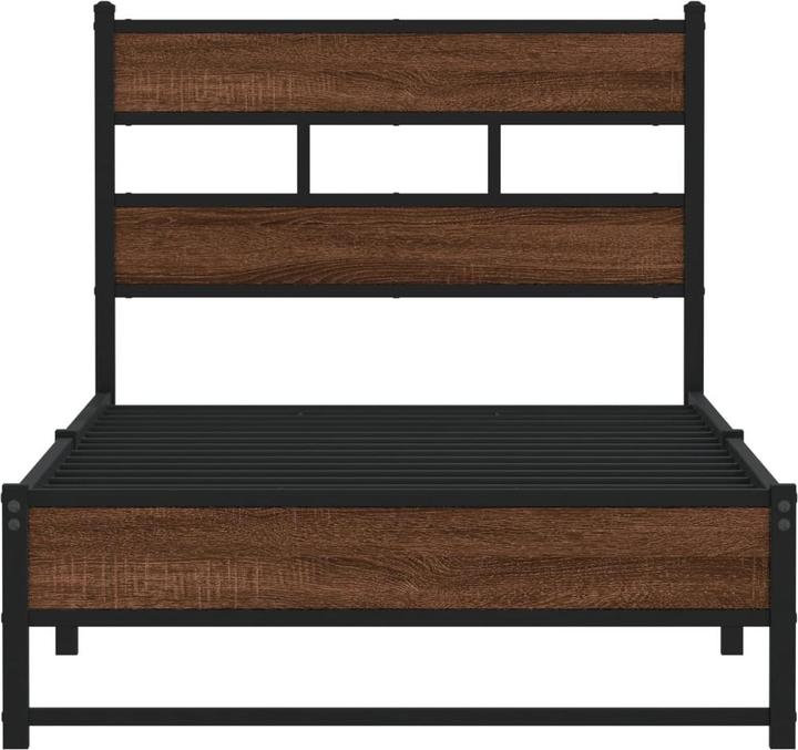 Image du produit vidaXL Lit métallique Lit sommier à lattes Lit simple Cadre de lit sans matelas 90x190cm (90 x 190 cm)