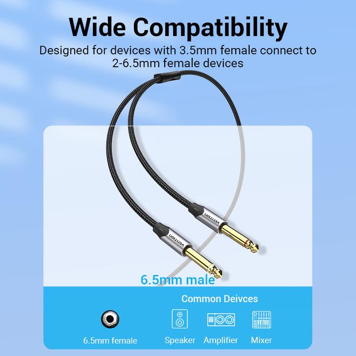 Produktbild Vention 3.5mm Klinke – 6.3mm Klinke (1.50 m, 3.5mm Klinke (AUX))