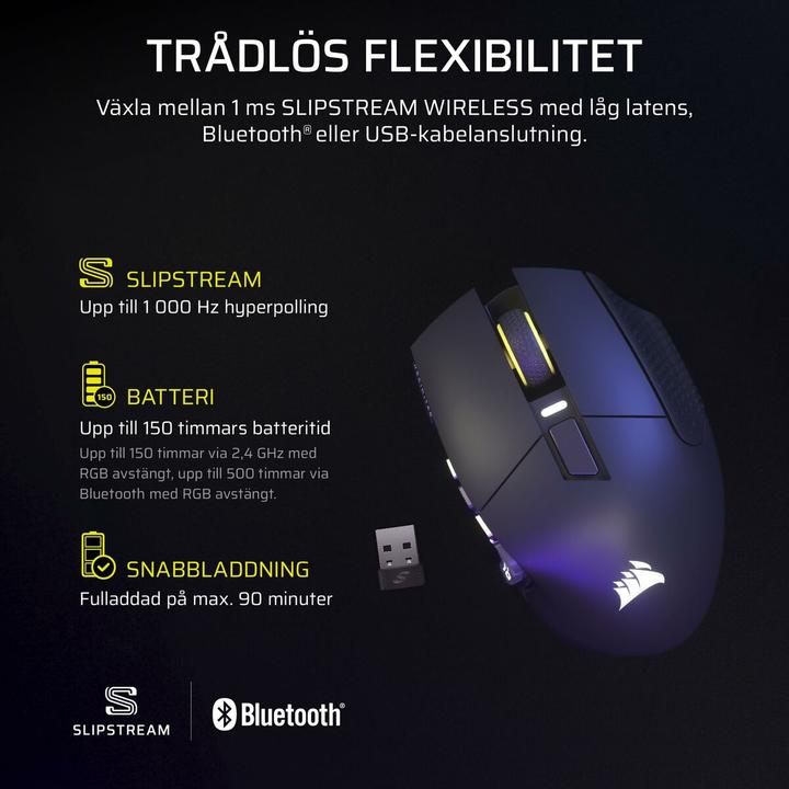 Actual product image Corsair Gaming-Maus Scimitar Elite Wireless SE, Maus Features (Wireless)