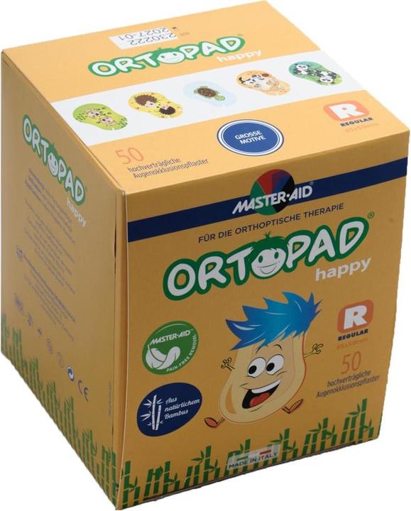 Actual product image Master Aid Eye patch Happy Regular 50 pieces (50 x)