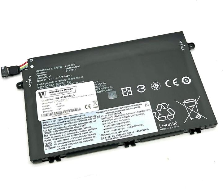 Immagine prodotto Vistaport Batteria per Lenovo ThinkPad E (3 cubicoli, 4050 mAh)