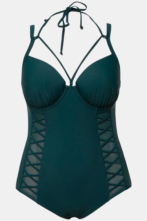 Actual product image Ulla Popken Strappy Cutout Swimsuit (46)