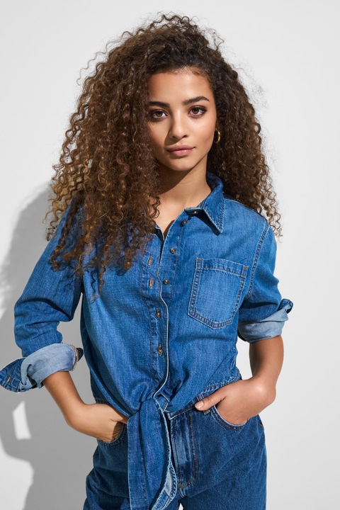 Image du produit Only Onlsevigny Lecey Ls Knot Dnm Shirt Akm (M)