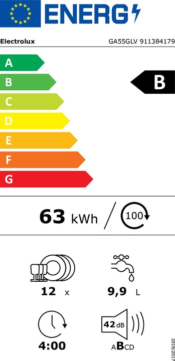 Label énergétique Electrolux GA55GLV