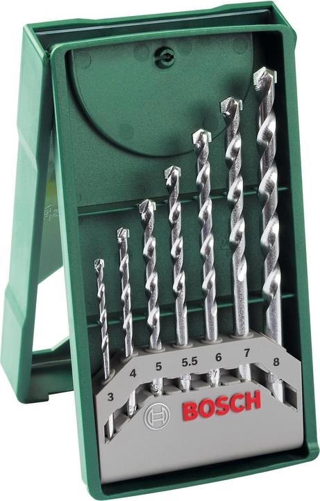 Actual product image Bosch Zubehör Stone twist drill set 7 pieces (6 mm, 5.5 mm, 7 mm, 3 mm, 5 mm, 8 mm, 4 mm)