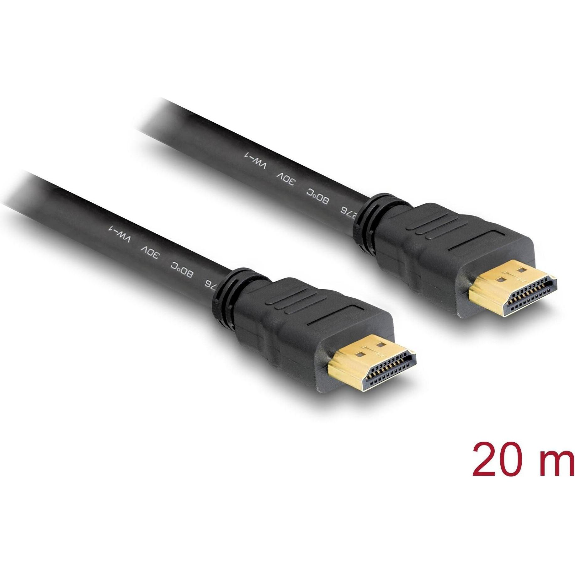 Delock HDMI (Typ A) — HDMI (Typ A) (20 m, HDMI), Video Kabel
