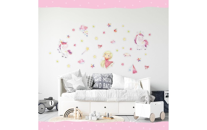 Image du produit Papierdrachen Stickers muraux - licorne (2 x 22 x 32 cm)