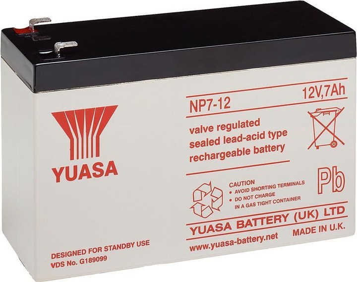 Produktbild Yuasa NP7-12L Plombierte Bleisäure (VRLA) 12V Wiederaufladbare Batterie (12 V)