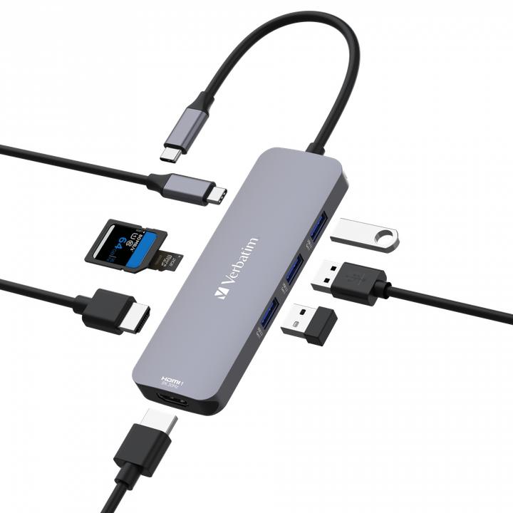 Produktbild Verbatim CMH-08 (USB-C, 8 Ports)