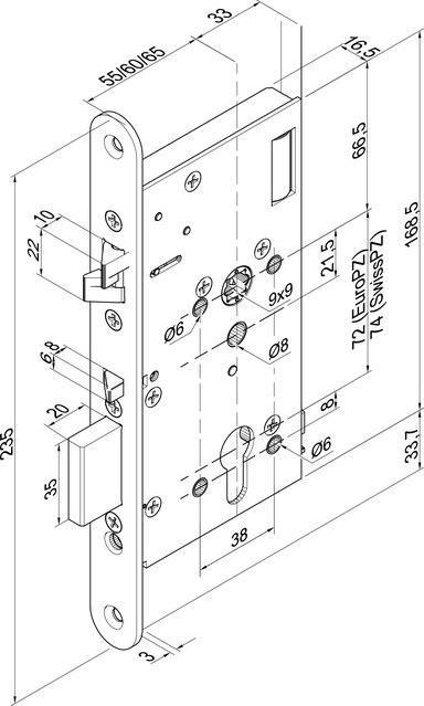 Actual product image effeff Panic motorised lock 509X Panic function E DM65 RZ74 N9