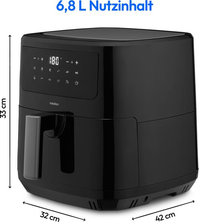 Produktbild Medion MD 11750 Life P10 XL Duo-Heissluftfritteuse