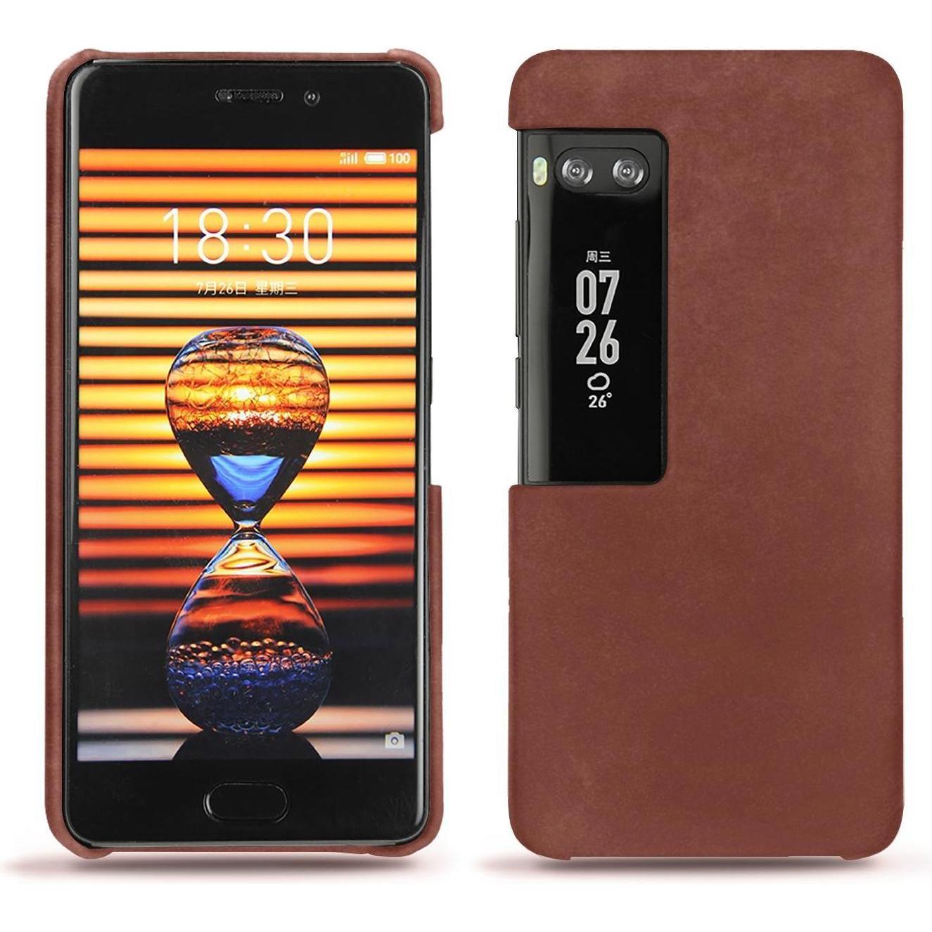 Noreve Lederschutzhülle (Meizu Pro 7 Plus), Smartphone Hülle, Rot