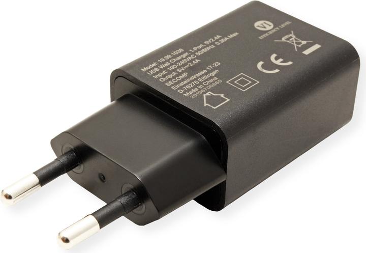 Image du produit Value Chargeur USB QC3.0 avec prise Euro, 1 port, 18W (18 W)