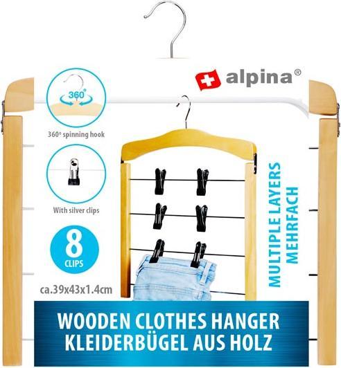 Actual product image alpina Wooden hangers