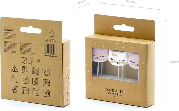 Actual product image Amscan 6 candles kittens (6 pcs.)