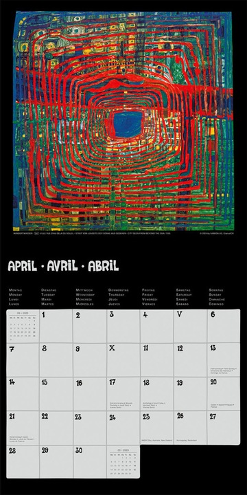 Actual product image Hundertwasser brochure calendar Art 20 (30 x 30 cm, German)