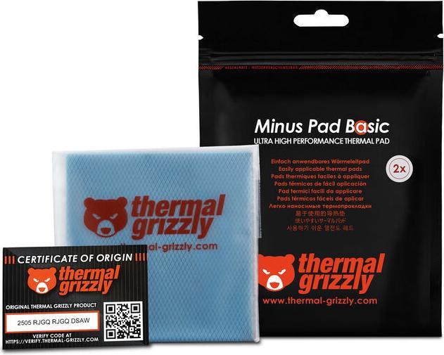 Actual product image Thermal Grizzly Minus Pad Basic - 100x100x0,5 mm (2er Pack) (0.50 mm)