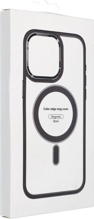 Actual product image OEM Back panel cover COLOR EDGE MAG COVER case compatible with MagSafe for IPHONE 13 black (Apple iPhone 13)