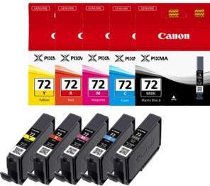 Actual product image Canon Pgi-72 (M, C, R, Y, MBK)