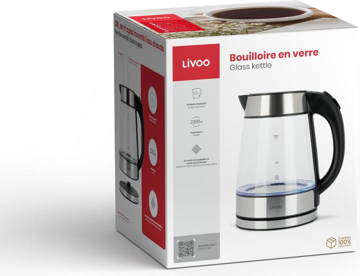 Image du produit Livoo Bouilloire en verre (1.70 l)