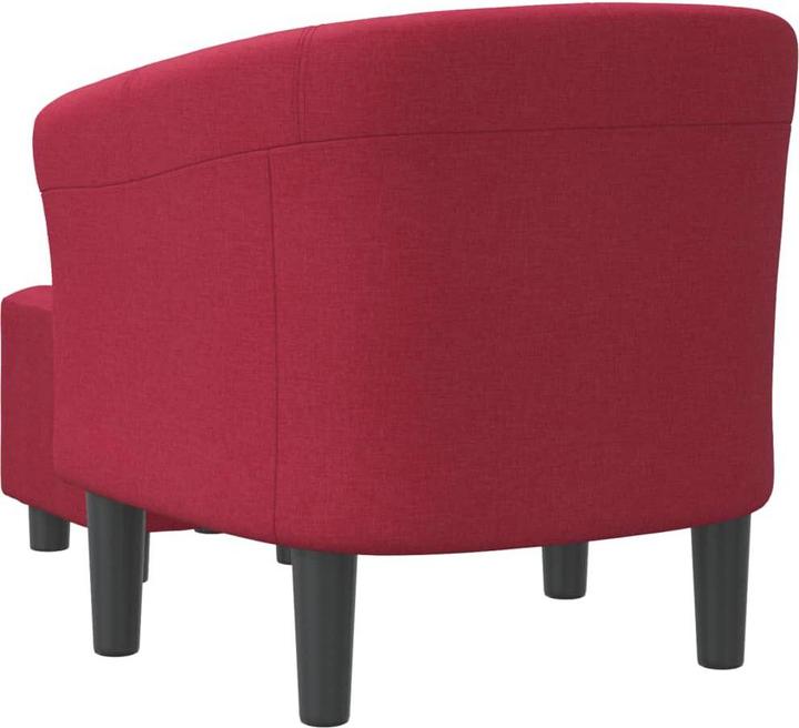 Produktbild vidaXL Clubsessel mit Fusshocker Weinrot Stoff,Farbe