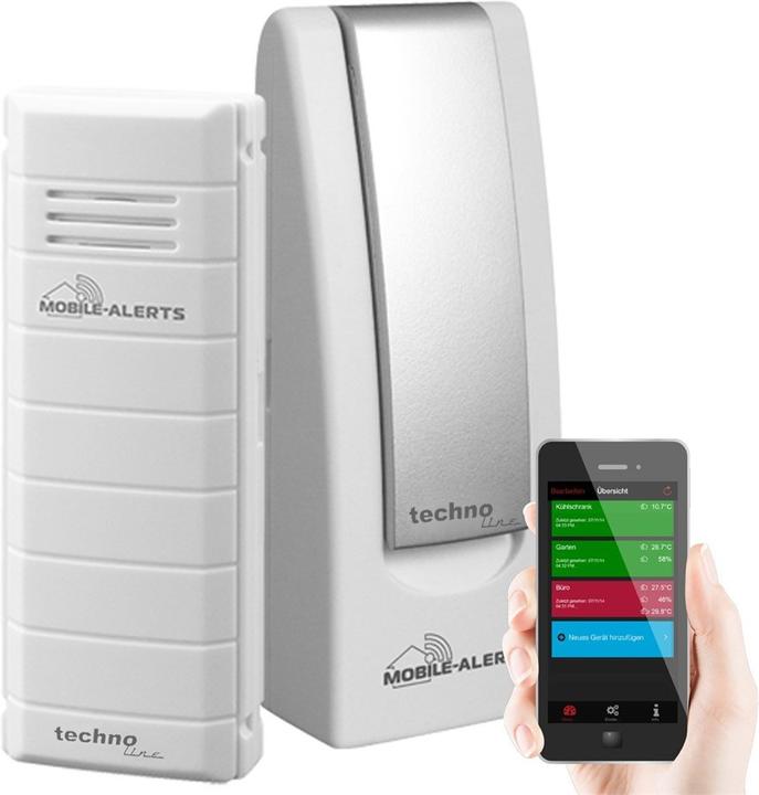 Immagine prodotto Technoline Set di avviamento per avvisi mobili, base e sensore di temperatura