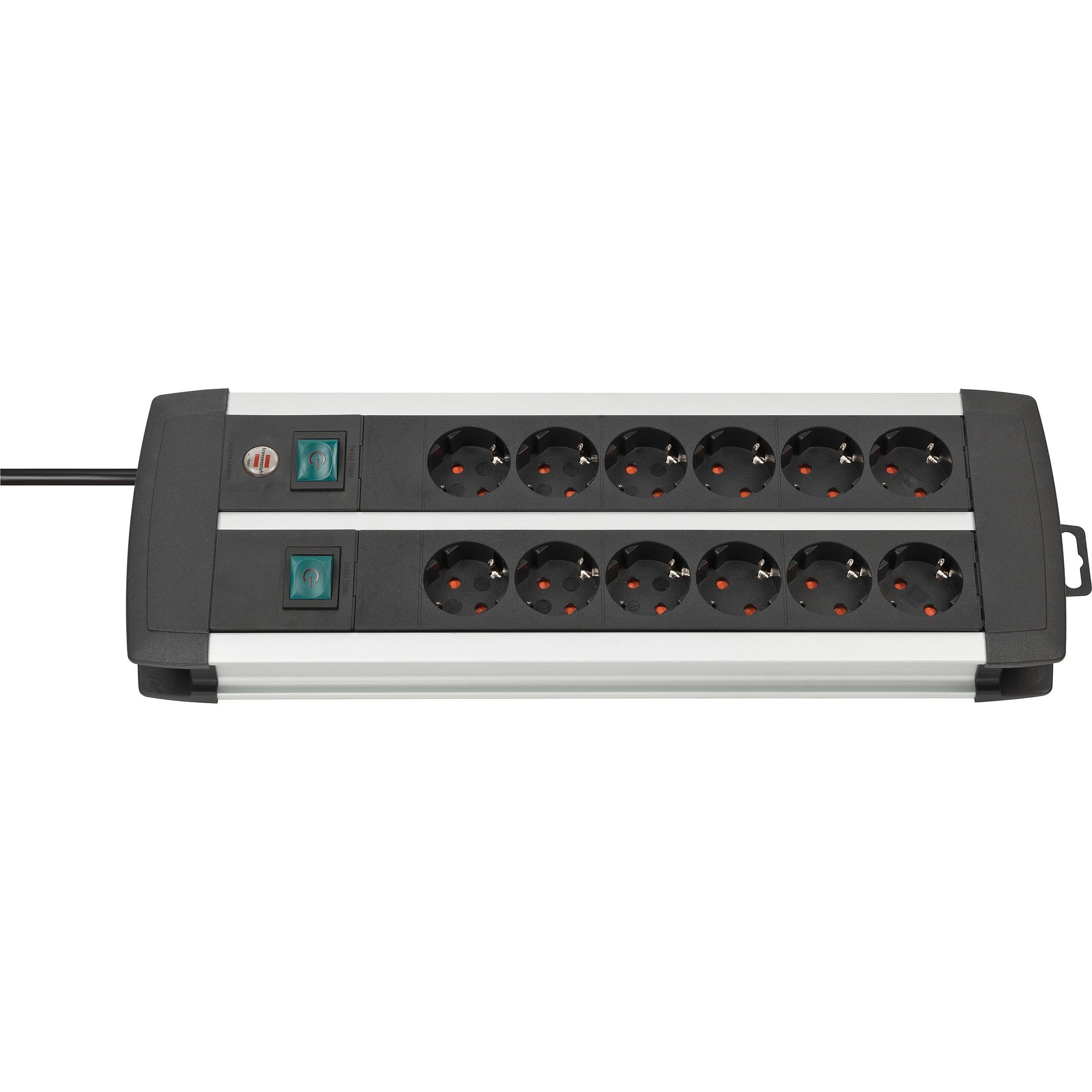 Brennenstuhl, Steckdosenleiste, Premium-Alu-Line (12 x, CEE 7/3, 3 m)