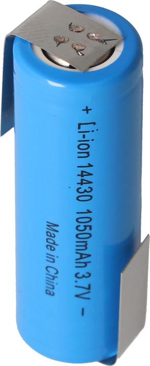 Image du produit AccuCell Batterie Li-ion 14430 avec cosses à souder en forme de Z 1050mAh 3,6V - 3,7V Pile lithium-ion sans (1 pcs, 1050 mAh, Batterie)