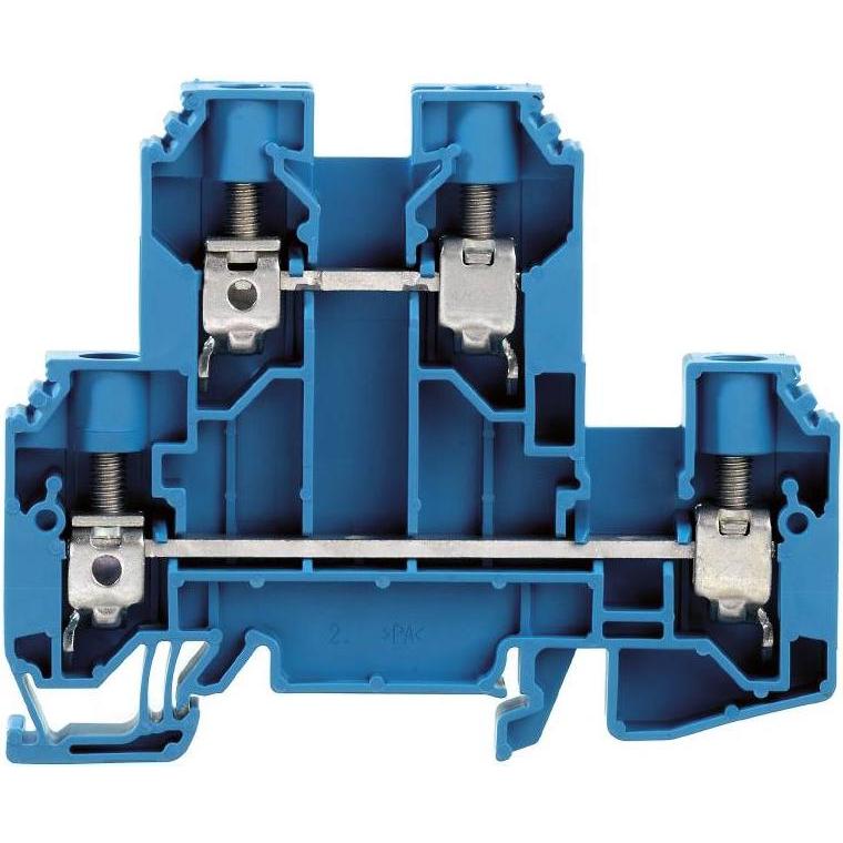 Weidmüller Double-tier terminal, Screw WDK 10 BL, Accessori di elettronica + Alloggiamento, Blu
