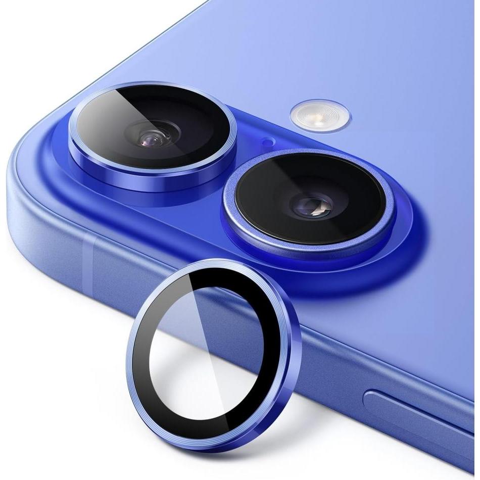 Screenguard Camera Lens Protector Schutzglas Apple iPhone 16 (1 Stück, Apple iPhone 16), Smartphone Schutzfolie, Blau