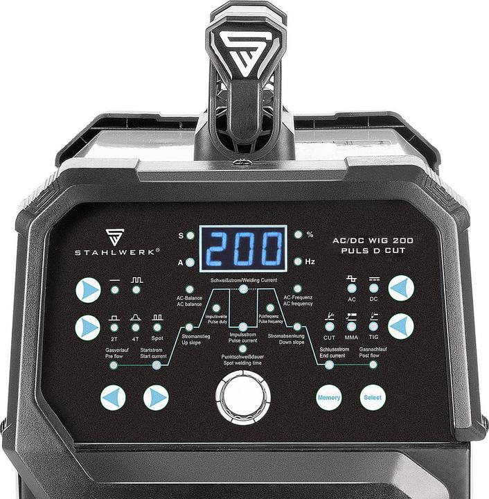 Image du produit Stahlwerk Machine à souder combinée 4-en-1 AC/DC TIG 200 pulse D CUT