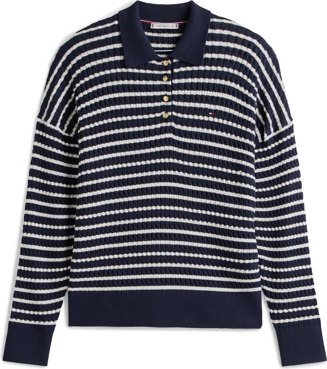 Produktbild Tommy Hilfiger Damen CRV Co Kabel Feine Gg RLX Polo Pullover (48)