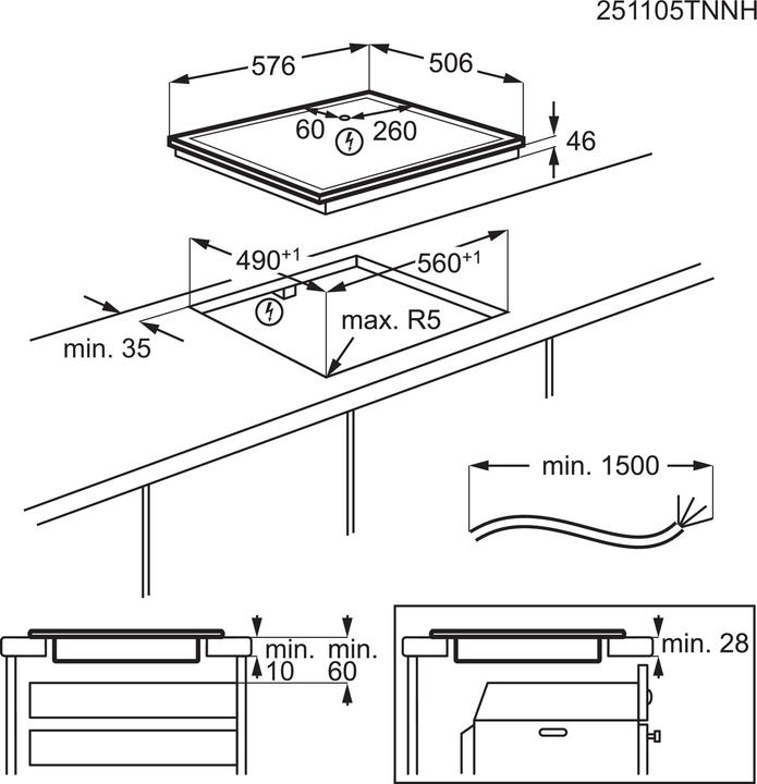 Actual product image Electrolux GK58ICN Externe Bedienung (58 cm, Induction hob)
