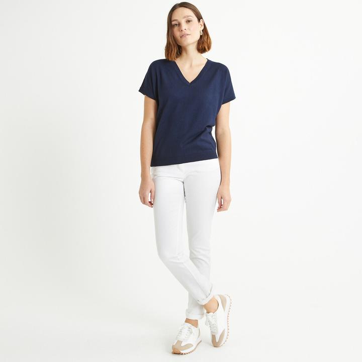 Immagine prodotto Anne Weyburn Maglia a maglia fine con scollo a V e maniche corte (40)