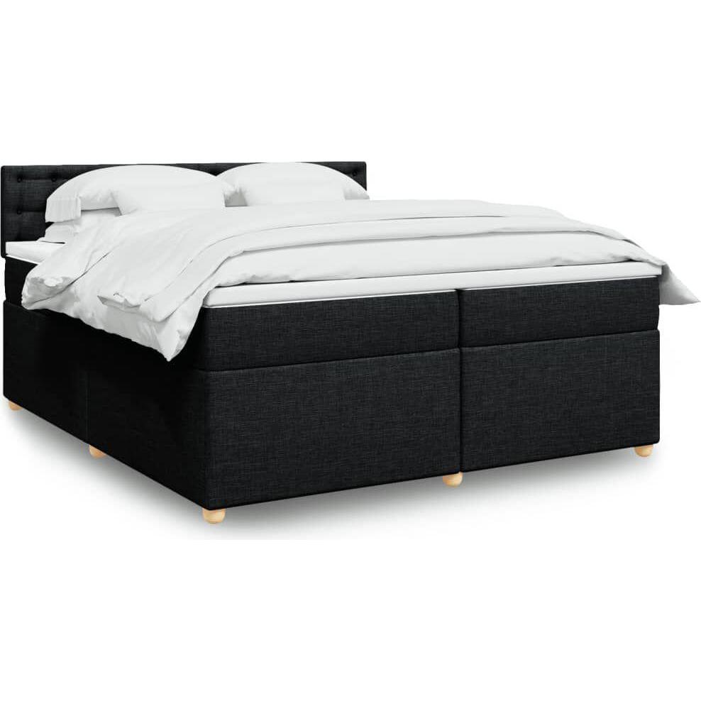 VidaXL, Bett, Bo x springbett mit Matratze 200 x 200 cm Stoff (200 x 200 cm)
