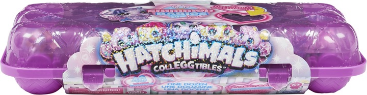 Actual product image Hatchimals CollEGGtibles Shimmer Babies egg carton with 12 collectible figures