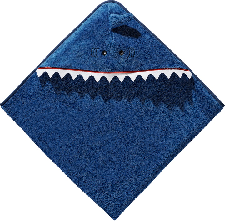 Image du produit Erwin Müller Serviette de bain à capuche pour enfants "Requin