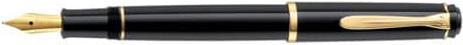 Produktbild Pelikan Füllhalter P 200, schwarz, Federbreite: F vergoldete Edelstahlfeder, vergoldeter -Schnabel-Clip (Schwarz, 1 x)