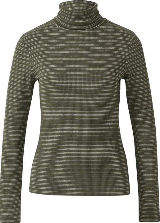 Produktbild Comma T-Shirt Geripptes Rollkragenshirt mit Glitzergarn (40)
