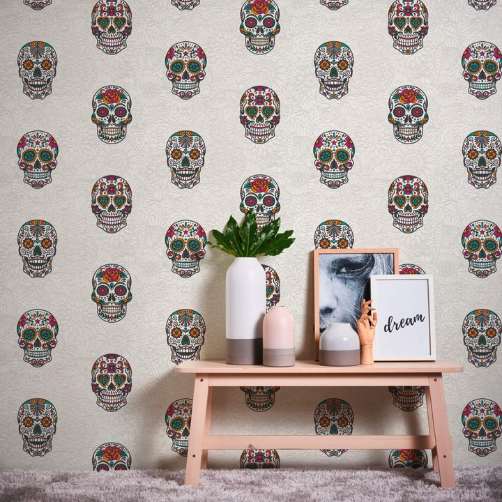 Image du produit A.S. Création Club Tropicana Sugar Skulls (53 x 1005 cm)