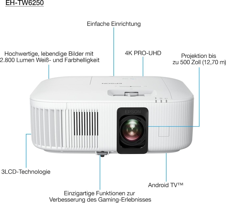 Produktbild Epson EH-TW6250 (2800 lm, 1.32 - 2.15:1)