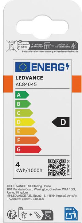 Energy Label Osram LED Superstar Classic B 40 Filament DIM 3.4W 82 Frosted B22d (B22d, 470 lm, 6 x)
